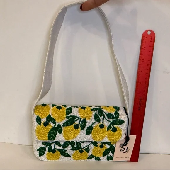 Lemon Beaded Shoulder Bag - Picture 3 of 5